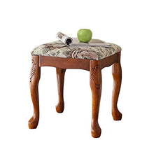 EXCLVEA Sedile per Trucco per Camera da Letto Trucco Sedia Vanity Sgabello Camera Banco con Gambe Rubberwood (Colore, Dimensione : 38x38x43cm)
