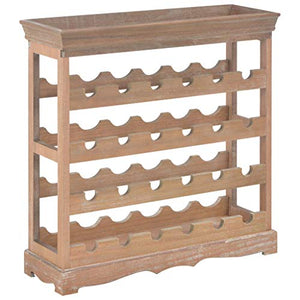vidaXL Mobile Portavini Design Elegante Senza Tempo Spazioso Funzionale Resistente Solido Cantinetta Portabottiglie Mobiletto Vino Marrone MDF