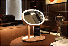 WM Multi-Funzione di Ricarica USB LED Lampada da Tavolo Specchio Creativo Specchiera Trucco Specchio Lampada da Tavolo Luce di Notte mirror-10.27 (Color : Pink)