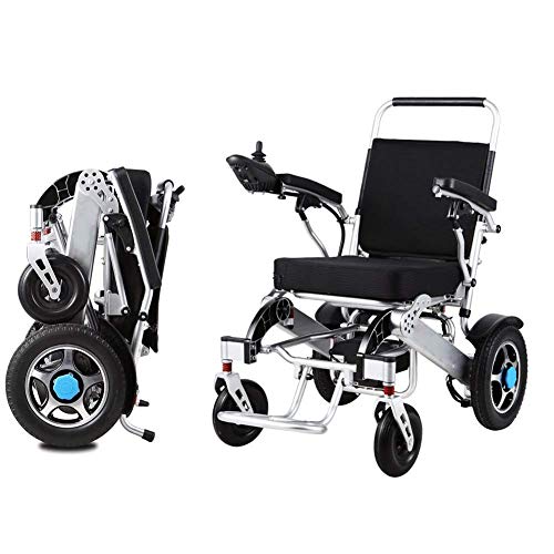 FTFTO Accessori per la casa Anziani Disabili Sedia a rotelle elettrica Pieghevole Anziani Disabili Aid Auto Doppio Controller Intelligente Compatto Portatile Lo Scooter Leggero può Guidare 15 km