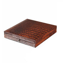 Minmin Sigaro Set in pelle di mucca di alta capacità Humidor regalo portatile Packaging Cigar Humidor Brown, 230x230x40mm accessori del sigaro (Size : 230x230x40mm)