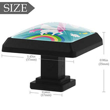 Unicorno arcobaleno 3 PCS Pomelli per Porta, Pomolo per Mobile, Pomelli per Mobili con Viti, Maniglia per Armadietto, Pomelli per Porta, Pomelli per Cassetti per Porta, Armadio, Cassetto e Credenza