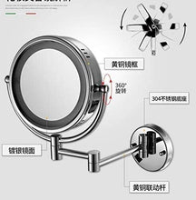 Specchio Specchi per Il Trucco 10x Montaggio a Parete a Parete 2-Face Ingrandimento Dimensioni Dimellente LED Light Vanity Bagno Bagno 360 ° Girevole