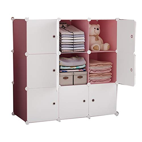 ZWYSL Appendiabiti Portatile Plastica Cabina Armadio Componibile Facile da Assemblare Scaffali Componibili Armadio per Neonati E Bambini Camera da Letto (Size : 9 Cells)