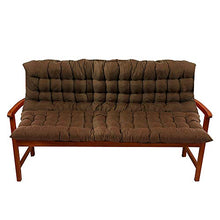 Cuscino con Schienale per Panca, Cuscino Imbottito Per Panca Da Giardino 2 Posti,Resistente e Comodo per Panca da Esterno ed Interno (Marrone, 100x100cm)