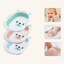 Cane del Fumetto Lavabo Bambini Pieghevole 12 Colori di plastica Portatile Lavabo Lavabo Bambino Bagno Viaggi Accessori Lavate, B-Blu-L