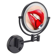 WZDD Specchio da Trucco da Parete, Specchio Ingranditore con Luce LED, Specchio da Bagno con Ingrandimento 5X Specchio Cosmetico Illuminato