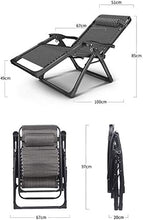 HaoLi Sedie da Giardino, Poltrona reclinabile, Sedia Oversize Regolabile a gravità Zero, Patio Pieghevole per Esterni con batuffolo di Cotone, Supporti 150 kg, Lettino Prendisole