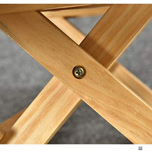Sgabello pieghevole, portatile in legno, per uso domestico, quadrato, in bambù, pieghevole, per soggiorno, bagno, camera da letto, giardino