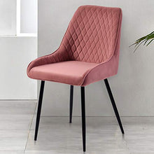 Amesii123 - Sedia da pranzo elegante in morbido velluto, comoda seduta ergonomica con schienale multiplo forniture per soggiorno, cucina, colore: Rosa