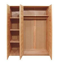 Möbel-Store24 Armadio a 3 ante in legno di faggio massiccio oliato naturale