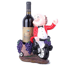 BENGKUI Scultura,Uomini Antichi in Bicicletta Cesto D'uva Portabottiglie Portabottiglie da Uomo Decorazione Domestica Figurine in Resina Decorazione per Mensola Regalo di Compleanno, Nero