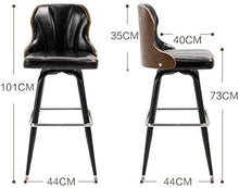 Yxsd Bar Stool 360 ° Girevole Schienale, Cuoio dell'unità di Elaborazione Esterni, poggiapiedi, Sedie industriali for la Prima Colazione, Contatore, Cucina e casa (Color : Brown)