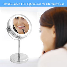 Dekaim Specchio per Il Trucco, Makeup Specchio cosmetico cosmetico a Doppia Faccia con ingrandimento Illuminato a LED