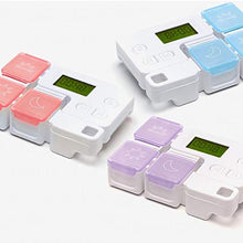 Healifty Portapillole Digitale 3 Scomparti Portapillole con Promemoria Allarme Farmaci Dispenser per Pillole Organizzatore Senza Batteria Rossa