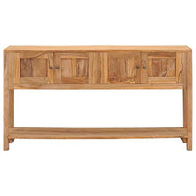 vidaXL Legno Massello di Teak Credenza Madia Mobile Armadietto Armadio Mobiletto Alto Portaoggetti Cassa Cassapanca Mobili 140x30x75 cm