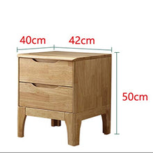 Yyqx Comodino Comodino in Legno massello con comodini in Rovere Color Legno Camera da Letto Comodini Letto