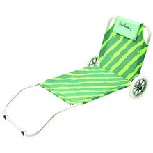 Pierre Cardin, Verde, Linea Haiti,Spiaggina Lione, con Ruote, con Parasole, Mare Giardino Piscina, 145x63x15 cm