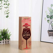 CLISPEED 12 Pz Sacchetti Regalo Vino Addensato Carta Kraft Creativo Copertura del Vino per La Festa di Compleanno Compleanno Festival (Modello Misto)
