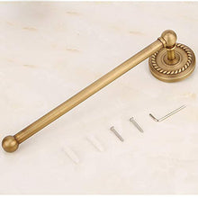 Hetick Porta Asciugamani da Bagno, Ottone Antico Piccolo Ripiano Bagno Portasciugamani in Ottone Portasciugamani Accessori Doccia per Bagno Cucina Bar Casa (32 Cm di Lunghezza)