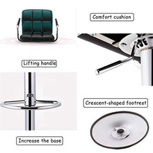IG Seggiolone Casual Moderno Sgabello per la Colazione Casual Casual Seggiolone con Schienale | Sgabello da Cucina a Barre Girevole Regolabile in Pelle Pu,a
