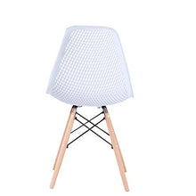 GroBKau - Set di 4 sedie con gambe in metallo, per sala da pranzo, soggiorno, colore: bianco