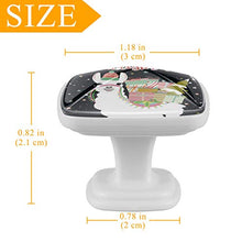 Set di 4 maniglie rotonde per armadio da cucina, credenza, cassettiera, cassettiera, con viti, per cucina, comò, armadietto, bagno, armadio, carino, alpaca per trasportare regali di Natale