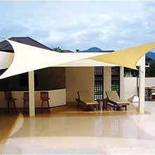 DANWU Tenda a Vela Quadrato 2x2m Resistente all'Acqua Anti UV Tenda Parasole Esterno per Giardini e steccati Recinzione, Beige