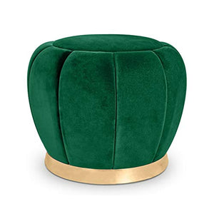 Mobili per la casa e Giardino Trucco Sgabello Seduta Poggiapiedi Poggiapiedi Sgabello Rotondo Sgabello da Terra per Soggiorno Camera da Letto Coffee Shop-Green Ottomani da Cucina