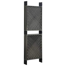 E E-NICES Paravento a 6 Pannelli in Polyrattan Antracite 360x200 cm
