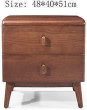 Comodino tavolino Comodino Dressing Table Gabinetto Simple Storage Camera di Legno Solido Cassetti (Color : Brown, Size : 48 * 40 * 51cm)