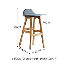 Ljings - Sedie da bar in finta pelle o tessuto, stile contemporaneo, per patio, cucina, sedia da pranzo, comodi cuscini per sedere, grigio, lino