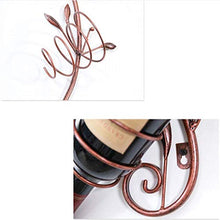 PZW Semplice e Creativo Portabottiglie da Parete Arte in Ferro Scaffale per Vino Portabottiglie Portabottiglie 4 Bottiglie Bar Decorazione Del Ristorante FamigliaB