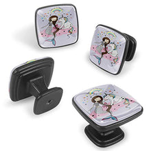 Pomelli per armadietti da cucina, con unicorno, a forma di sirena, arcobaleno, pomelli per cassetti per credenze, armadi, bagno o ufficio, confezione da 4