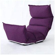 MeiMei Sedia pigra Giapponese Pieghevole Singola Sedia Lavabile reclinabile Sedia Carina Balcone Camera da Letto (Color : Purple)