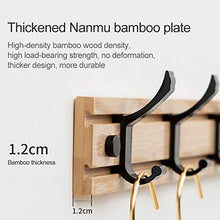 STZLY Appendiabiti Moda Legno Libero di punzonatura Hook Coat Rack Gancio del Gancio for la Camera da Letto Soggiorno o Guardaroba, Risparmiare Spazio Dimensioni: 4 Ganci