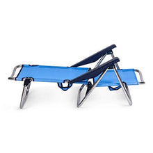 Solenny 50001072720101 – Sedia a Sdraio-Lettino con 4 Posizioni, Blu, con Manici e Gambe Pieghevoli sullo Schienale