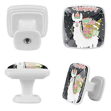 Set di 4 maniglie rotonde per armadio da cucina, credenza, cassettiera, cassettiera, con viti, per cucina, comò, armadietto, bagno, armadio, carino, alpaca per trasportare regali di Natale