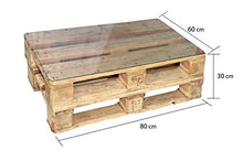 clc Tavolo Tavolino in Pallet per Salotto Esterno Giardino -Made in Italy- Legno Verniciato, 80x60x30