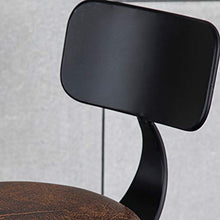 Pub Altezza Bar Stools con Schiena,Tavolo da Bar in Ferro Battuto E Sedia Retro Industria Armless Modern Kitchen High Dining Sedie con Gambe in Metallo Imbottito