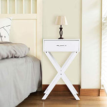 DREAMADE Comodino con Cassetto, Tavolino Laterale per Divano Poltrona Salotto Camera da Letto in MDF, Bianco