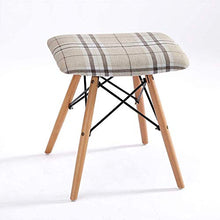 Sedia da Bar Sgabello Sedia Poggiapiedi Ufficio in Legno massello Sgabello Tavolino Sedia Piazza Home poggiapiedi in Tessuto sfoderabile e Lavabile Sgabello QAF1016 (Color : Stripes)