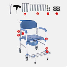 HUOQILIN Sedia da Bagno Doccia con Schienale Elder Disabili Sgabello per Disabili Disabilità Blu