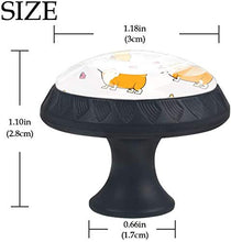Cane arancio del Corgi che gioca modello della palla Pomelli per Porta Set di 4 Pomelli per Mobili Manopole per Cassetti Cucina Armadio Vetro