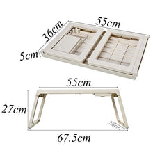 Tavolo da Letto Portatile, Tavolo da Computer Pieghevole, Supporto per Laptop con Slot per Tazza, Tavolino da Divano in ABS per Leggere, Lavorare E Guardare Film