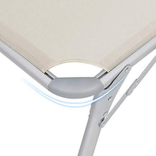 SONGMICS Lettino Prendisole Grande, Sdraio Pieghevole, 65 x 200 x 48 cm, Max Portata 150 kg, con Parasole e Schienale Reclinabile, per Giardino Terrazzo Balcone, Beige GCB26BE
