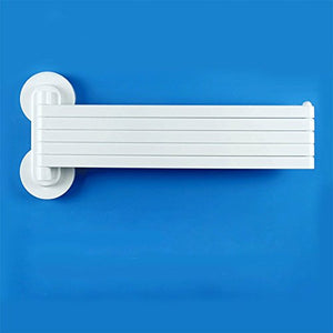 MBYW Portasciugamani Moderno e Minimalista Alto carico Portasciugamani Elegante da Bagno Mensola portaoggetti Porta Asciugamani, Ventosa, Parete aspirante, Senza punzonatura, Bianco
