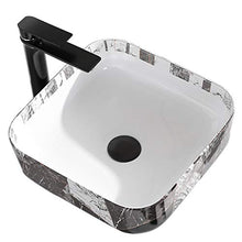 Lavandini bagno Lavelli da Bagno Lavabo in Ceramica Semplice Bagno Vanità Regalo in Stile Grigio Bianco e Nero (Color : Bianca, Size : 40x40x15cm)