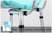 Sedia da doccia Verde Chiaro Lega di Alluminio Antiscivolo Anziani Backless Doccia Sedia Bagno Bagno Donna Incinta Sgabello Da Bagno Sicurezza