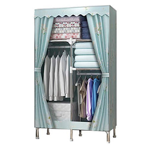 Locker PlusCrude Tela Armadio Organizzatore di Stoccaggio Vestiti Appesi Affitto Casa Portatile Robusto da Letto Scaffalature Metalliche Camera 86X46X175CM MUMUJIN